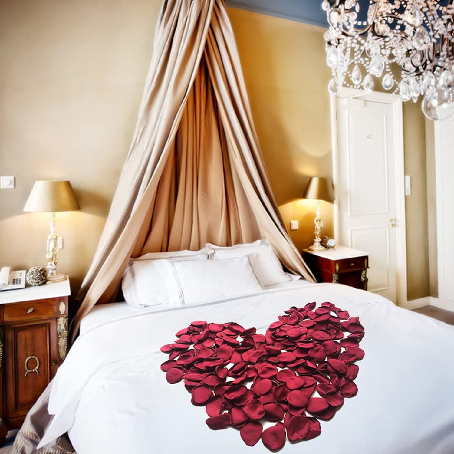 200Pcs Silk Rose Petals Burgundy Artificial Flowers Petals Flower Girl For Wedding Romantic Night Valentines Party Dinner Table Decoration