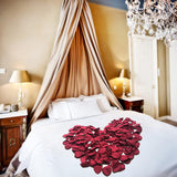200Pcs Silk Rose Petals Burgundy Artificial Flowers Petals Flower Girl For Wedding Romantic Night Valentines Party Dinner Table Decoration
