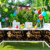 Happy New Year Plastic Table Cloth For Parties, Plastic Table Cover 2026, Disposable Party Table Clothes Decorations Supplies(70.8” X 42.5”)