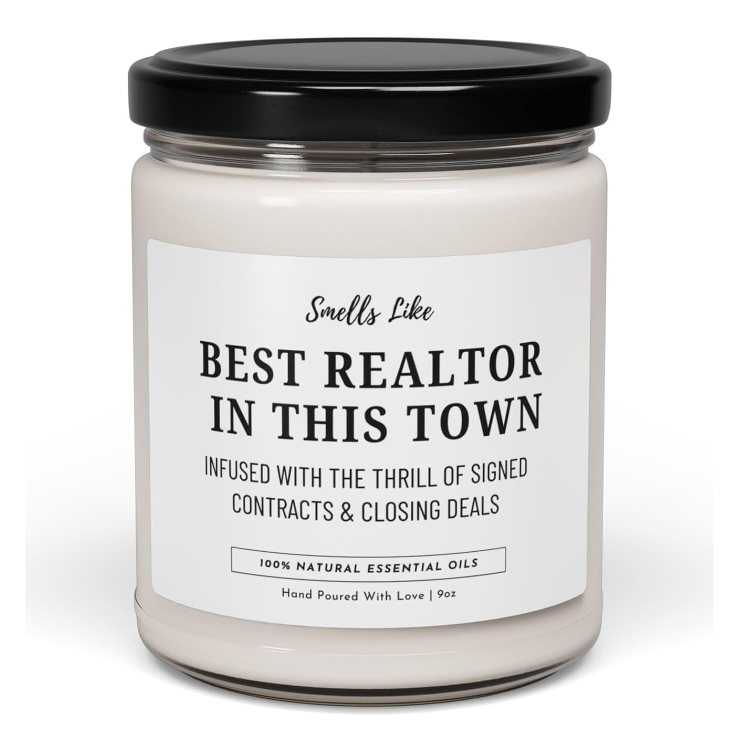 -Best Realtor Gifts – Funny Realtor Candle Real Estate Agent Appreciation Gift, Closing Gift For Realtors, Housewarming, Home Sale Present – 9Oz Soy Wax Candle