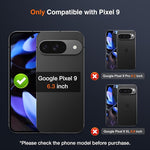 2-Pack Pixel 9 Screen & Camera Protectors, 9H Tempered Glass, HD, Bubble-Free