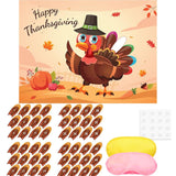 Thanksgiving Games Pin The Tail On The Turkey 48 Tail Stickers Fall Party Activities Family School Friendsgiving Party Favors Autumn Decorations Holiday Birthday Bridal With 2 Blindfolds Travel Trip