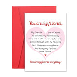Valentines Day Card For Husband Wife, Valentine'S Day Card Happy First Valentines Cards For Boyfriend Girlfriend Romantic Couple Gifts For Him Her Men Women Heart Design Gift Cards You Are My Favorite