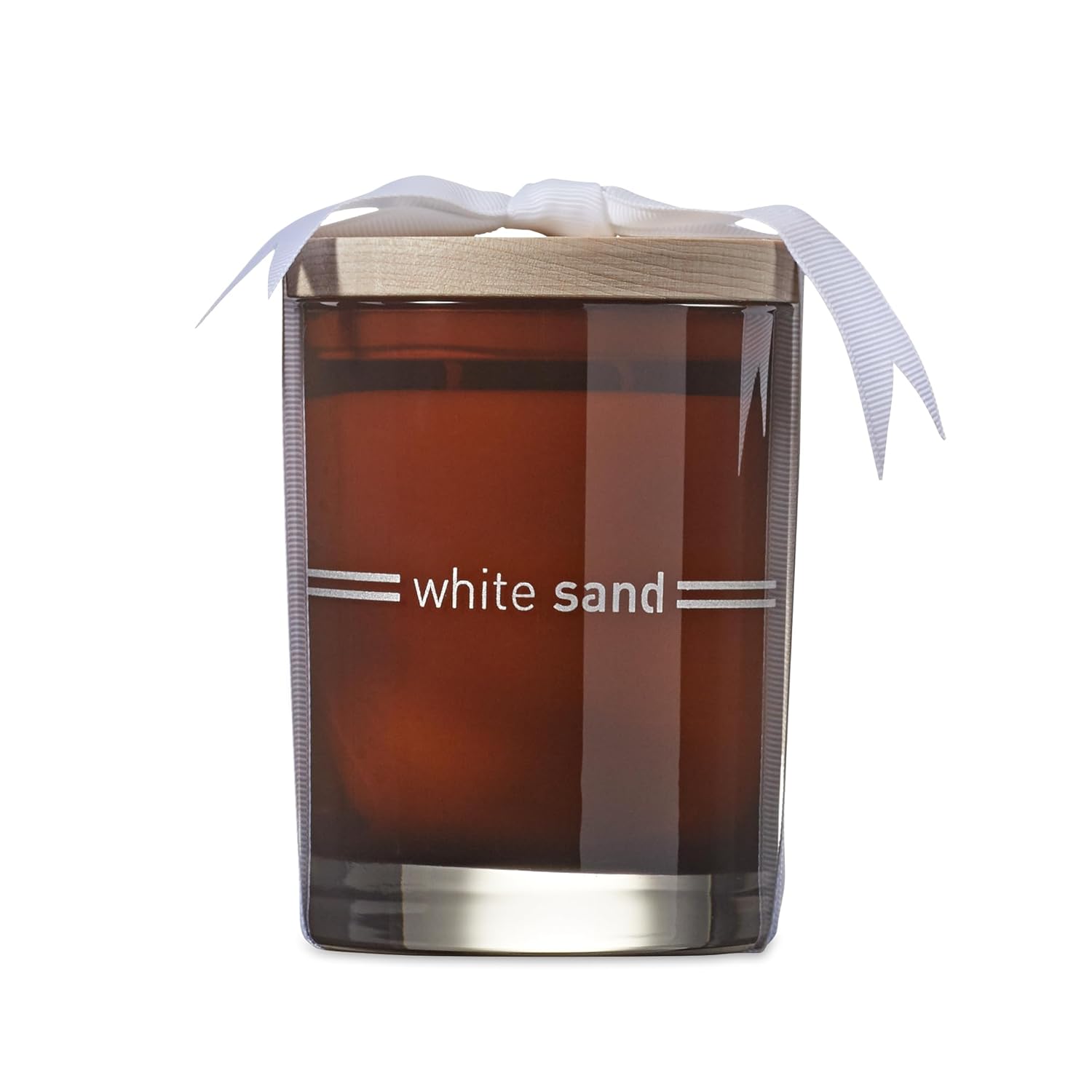 White Sand Scented Candle - Soy Wax Blend With Beach Inspired Fragrance - Long Lasting, Clean Burning Coastal Candle - Elegant Glass For Home Decor & Gifting | 9.5 Oz