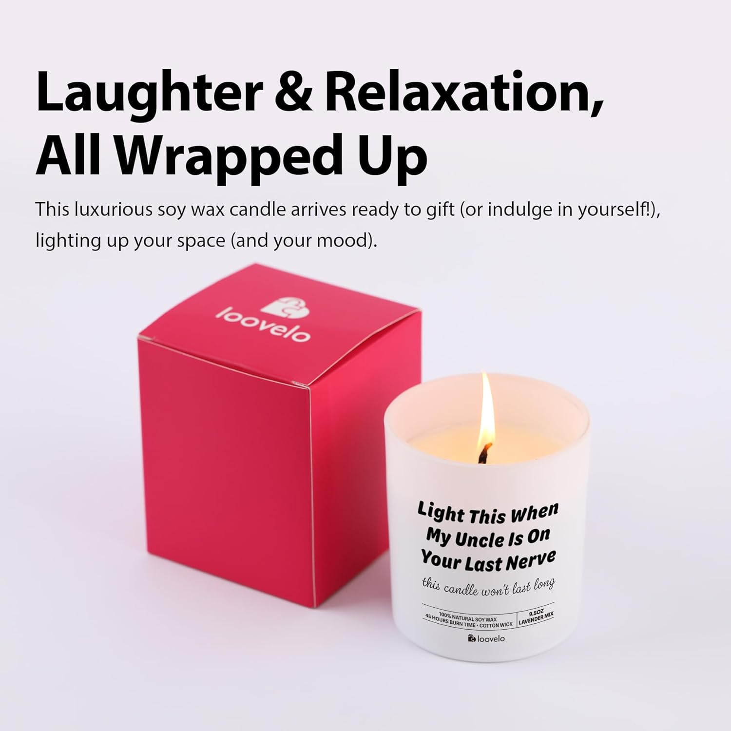 Light This When My Uncle Is On Your Last Nerve Aunt Gifts Mother'S Day From Niece Nephew Auntie Tia Scented Candle Home Office Jar Candle Sage Floral Lavender Scent Soy Wax 9.5 Oz