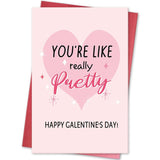 Funny Galentine Card For Best Friend, Happy Galentine'S Day Card For Sister Bestie, Cute Valentines Gift For Friends, You'Re Like Really Pretty