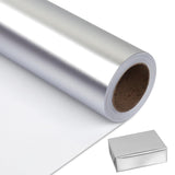 Matte Metal Silvery Wrapping Paper, Solid Color Paper,Gift Wrapping Paper,Perfect For Wedding,Valentine'S Day,Birthday, Christmas,Baby Shower,Diy Bouquet (17 Inches X 32.8 Feet)