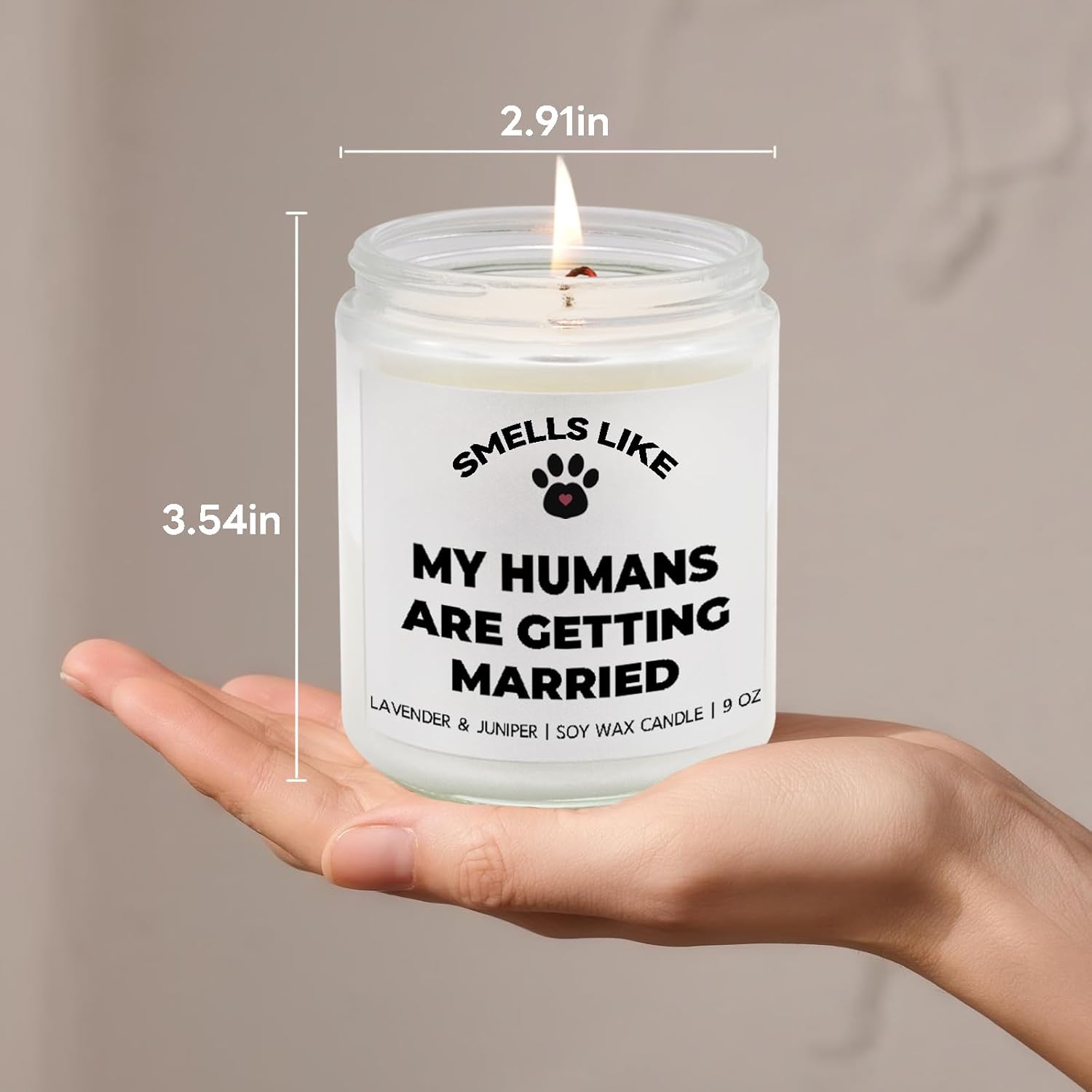 Personalized Wedding Gifts For Newlyweds, Bridal Shower Gifts For Bride To Be & Groom, Funny Engagement Gift For Couples, Bachelorette Bachelor Party Gift Idea, Wedding Candle For Cat Lovers & Dog Mom
