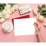 Happy Valentine’S Day Birthday Card With Envelope, Valentines Birthday Gifts Cards For Women, Pink Bday Cake Strawberry Greeting Card For Wife Girlfriend, Unique Valentines Day Gift Idea