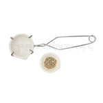Italian Small Ceramic Crucible Dish Cup Set Of 2 For Melting Gold Silver Copper With Whip Tongs Handle 2A