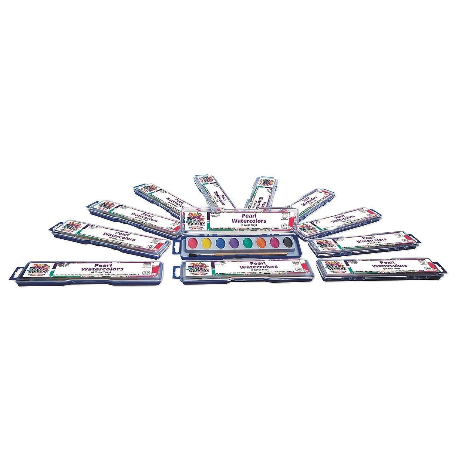 Color Splash! Pearl Watercolor Paint Set (Pack of 12)