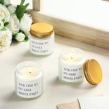 8 Pack Bridesmaid Proposal Gifts Welcome To My Bridal Party Bride Candles Maid Of Honor Candles For Bridesmaid Engagement Wedding Party Gifts(White)
