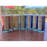 Aloha Bay Premium Scented Hand Made Chakra Energy Jar Candle 3-Pack | 11 oz Long Burn 60 Hours | Positive Energy Visuddha | Yoga, Prayer & Meditation | Moroccan Rose & Chamomile Essential Oils