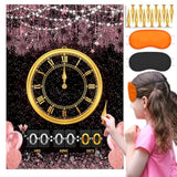 Upgraded New Years Eve Clock Game 2026 NYE Family Activity with Stickers