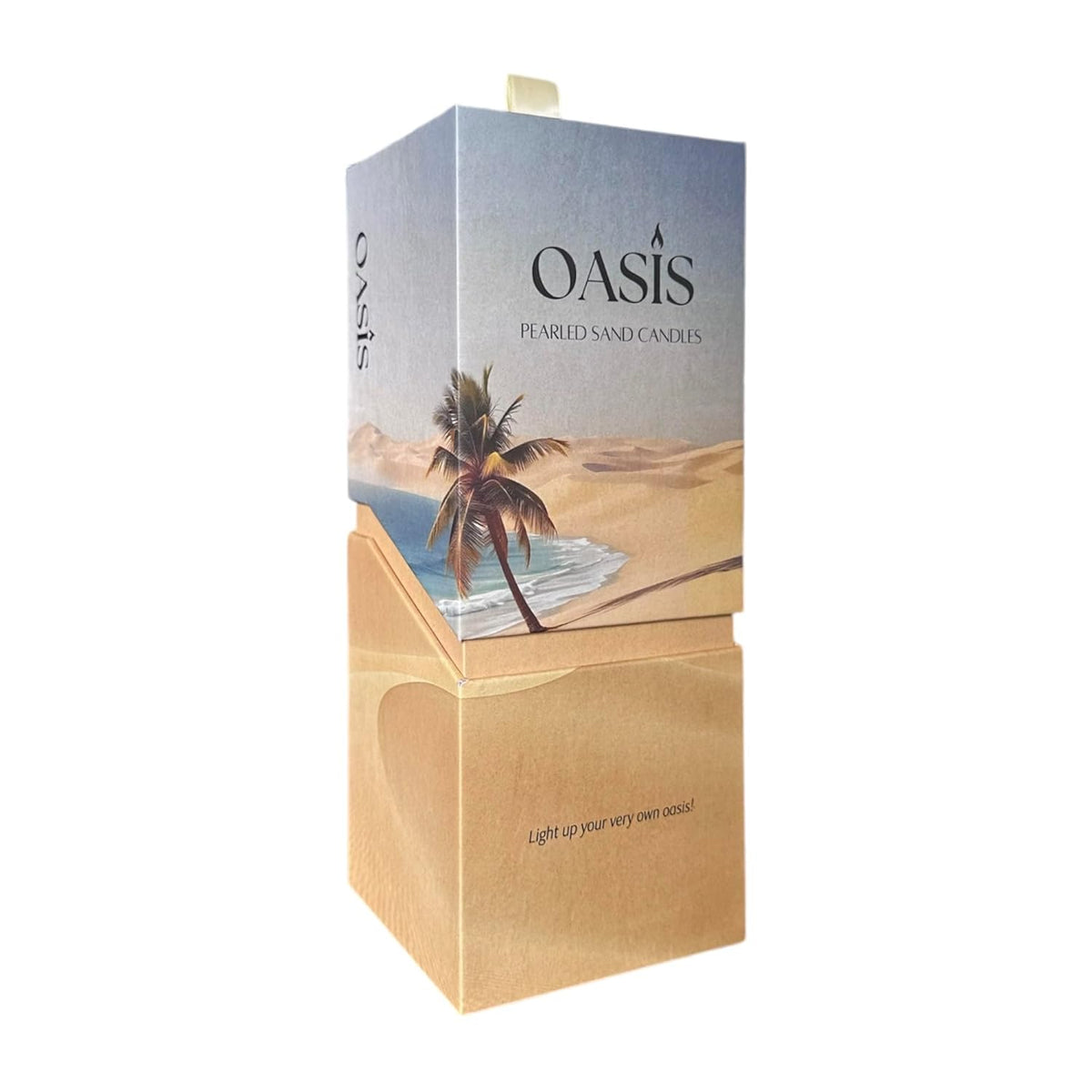 Oasis Pearled Sand Candle - Non-Toxic, Paraffin-Free Healthy Palm Wax (18Oz), Refillable, Scented & Unscented Luxury Candle Sand With 30 Wicks, Up To 120 Hours Burn Time (Unscented)
