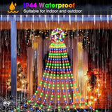 Outdoor Christmas Decorations, 323Led Waterfall Lights 8 Modes Christmas Lights Outdoor, Waterproof Xmas Decorations For