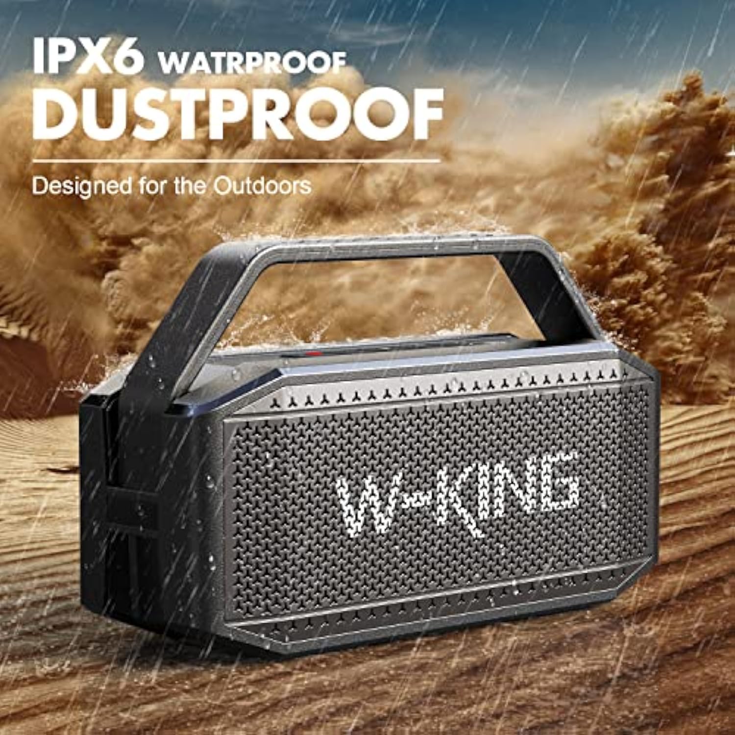 Portable Speakers Bluetooth Wireless Loud, 100W Max Waterproof Outdoor Bluetooth Speaker Big Party Large Boombox Subwoofer*2, 60W Exlarge All-Round Bass Passive Radiator/40H/Powerbank/Tf/Aux/Eq