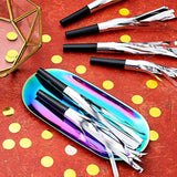 24pcs Silver Glitter New Year Party Blowers Noise Makers 2026 Supplies