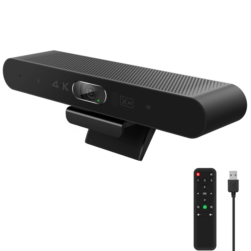 4K Webcam With Remote, Auto Framing & Ai Tracking, Video Conference Room Web C