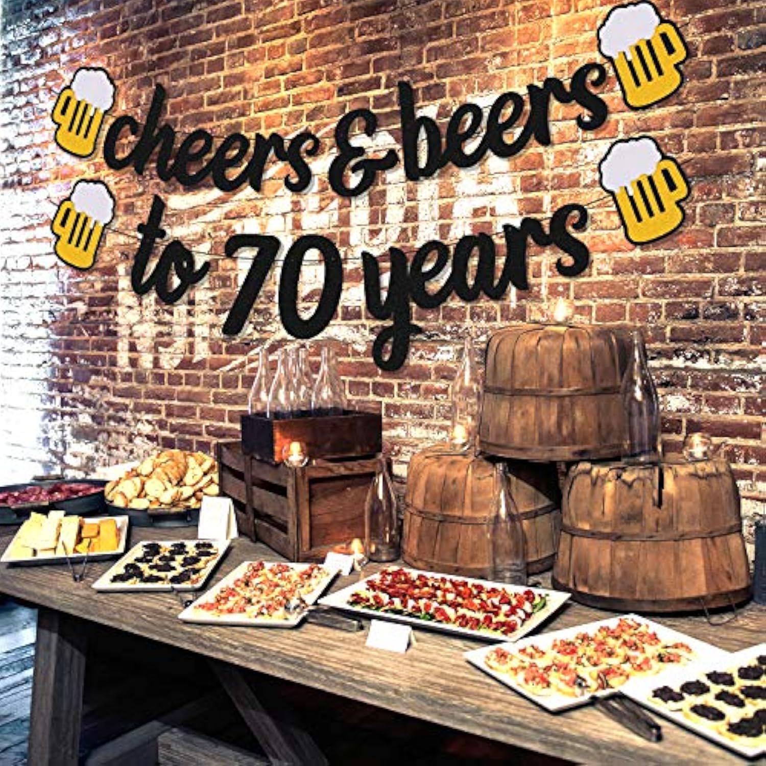 Cheers Birthday Banner Sparkle Black Decor for Milestone Anniversaries & Ages