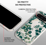 Pixel 9 Pro XL Case, Buffertech 6.6ft Drop Protection, Clear TPU, Eucalyptus