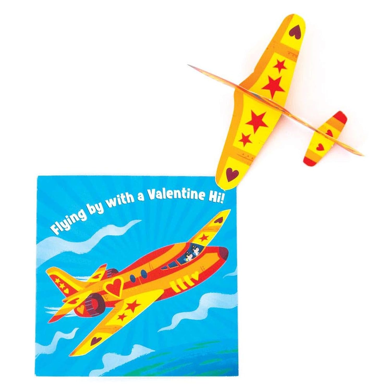 Pop Out Paper Airplanes 28 Card Super Valentine Exchange Pack For Kids
