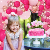 143 Pcs Pink Balloon Arch Kit – Hot Pink, Rose Gold for Girls' Birthday & More