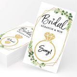 Bridal Shower Games – Scratch Off Raffle Cards, Fun Wedding Shower Game, Botanical Greenery Theme, 30 Cards & Stickers
