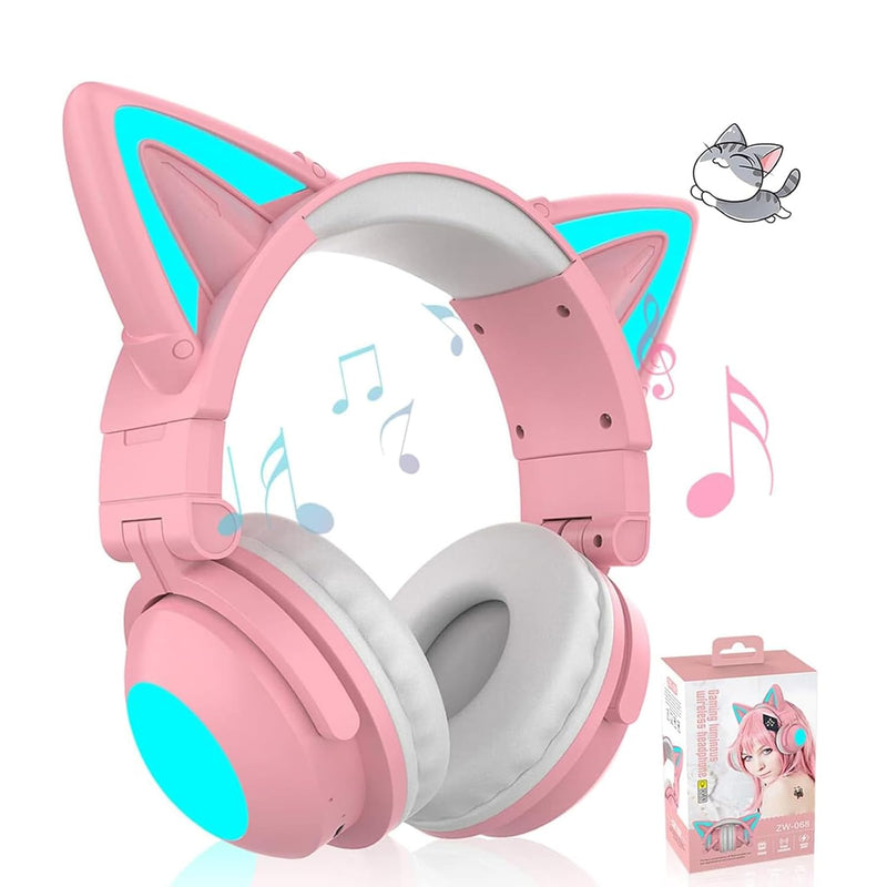 Bluetooth Cat Ear Over-Ear Headphones Compatible With Mobile Phone/Pc/Tablet/T