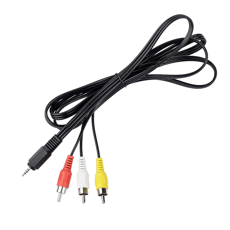 Connector And Terminal 2.5Mm Mini Stereo Aux Jack Male To 3 Rca Audio Av Video