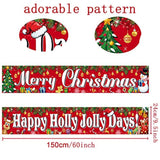 2 Pack Merry Christmas Banner Xmas Decorations Welcome Red Christmas Porch Banners Poster For Home Wall Indoor Holiday Party Winter Decor