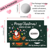 50 Pcs Merry Christmas Scratch Off Game Cards, Funny Christmas Themed Scratch Cards For Lottery Group Games Activity, Birthday Party Supplies, Raffle Tickets For Enterprises Activity