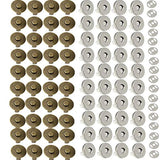 40 Sets Silver And Bronze Tone Magnetic Snap Claspsbutton Fastener Cla