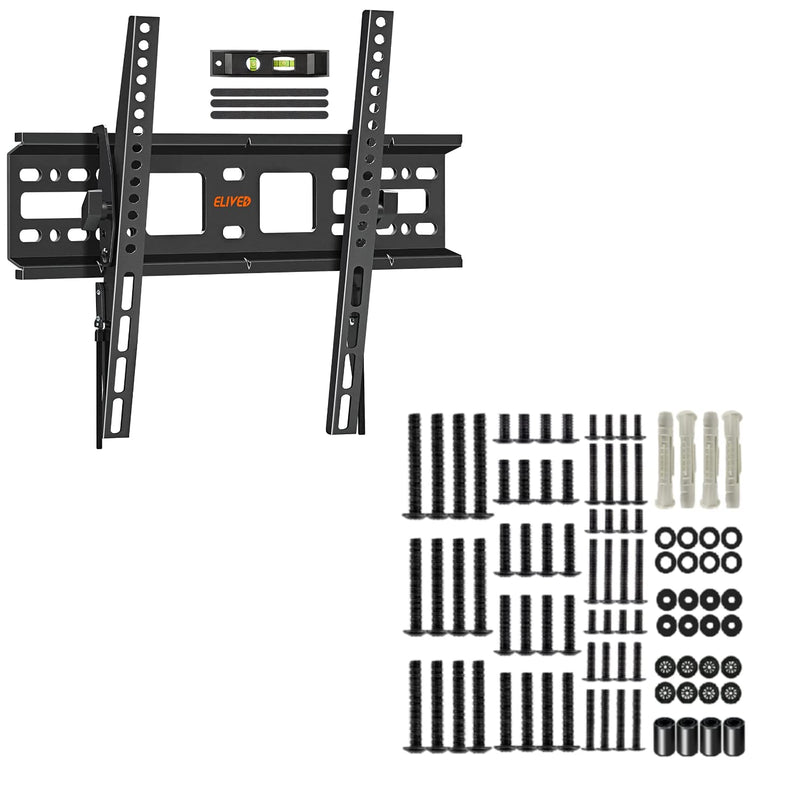 Tilting Tv Wall Mount Bracket Low Profile For 26-55 Inch Tvs Fits 12"/16" Stud