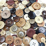 Mix 100Pcs New Wood Button 4 Holes Craft Clothe Sewing Decor … (Mix, M