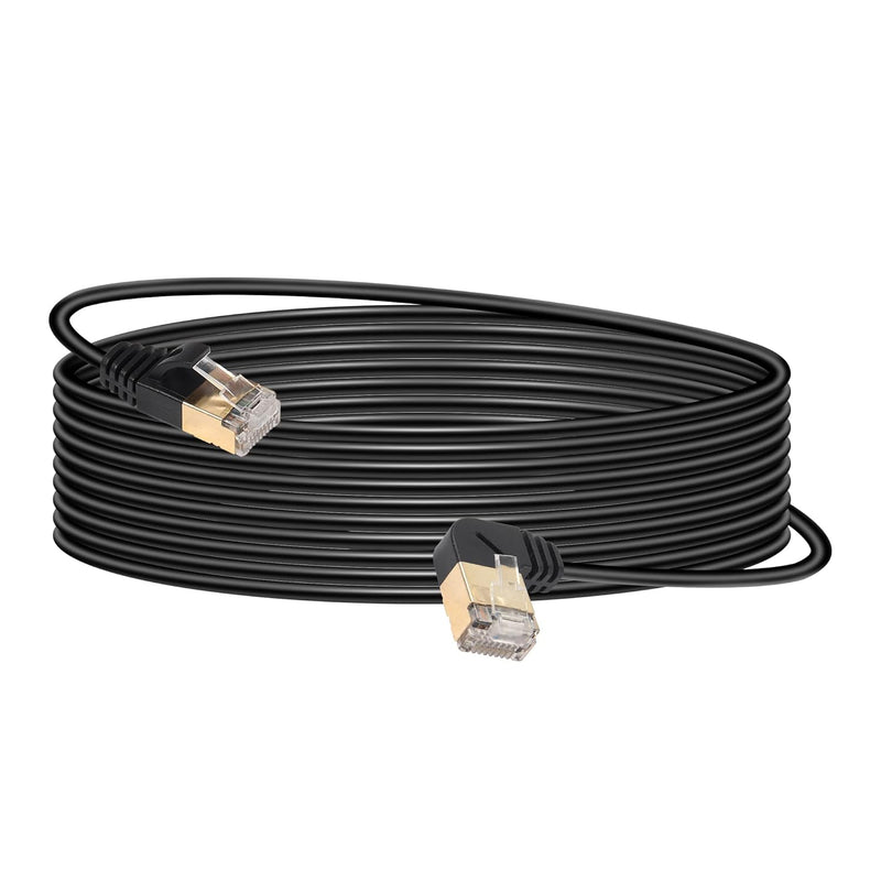 16.4Ft 90 Degree Left Angle Cat8 Ethernet Cable, High Speed 40Gbps 2000Mhz Net