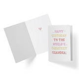Funny Birthday Card For Grandmother, Her – Grandson And Granddaughter – Anniversary Card For Coworkers, Family, Friends – With Envelope (Greatest Grandmother)