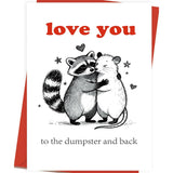 Cute Raccoon Valentine’S Day Card For Him Her, Lovely Raccoon Anniversary Card Gifts For Boyfriend Girlfriend Couple, Happy Valentines Day Decorations Gifts Ideas