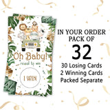 Woodland Animal Scratch Off Game Cards?32 Pcs?Baby Shower Games Raffle Cards Wedding Bridal Shower Gift Certificate Scratch Off Cards Family Holiday Games Supplies For Kids Adults