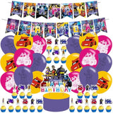 Wheels of Bat Party Decor | Kids Cartoon Bat Car Banner Cake Topper Balloons