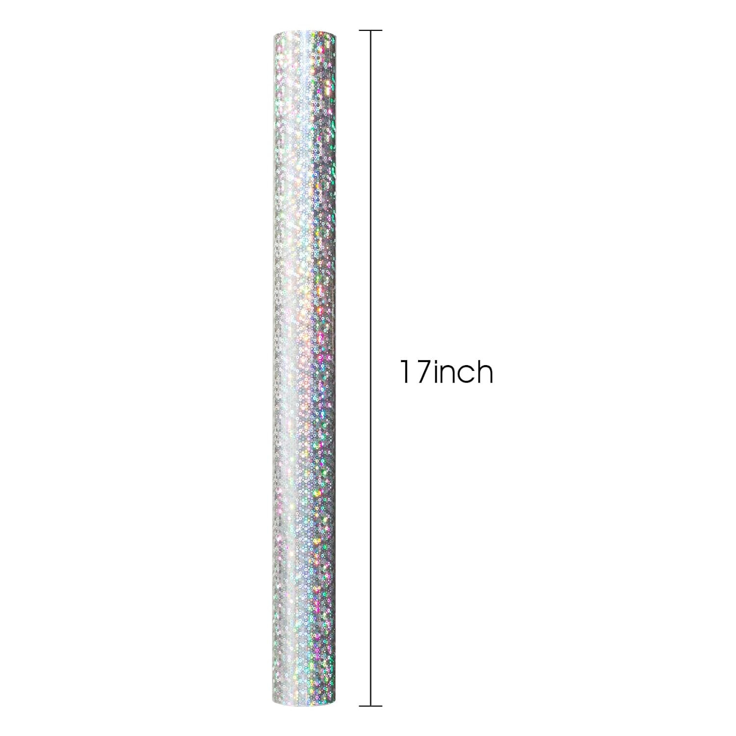 Silver Polka Dot Wrapping Paper Roll -17 In×32.8 Ft 1 Roll Metallic Holographic Foil Gift Wrap For Birthday, Wedding, Baby Shower, Valentine'S Day - 46.5 Sq.Ft.