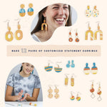 Polymer Clay Earring Making Kit, Jewelry Making Gift For Teens And Adults, Make 12 Earrings, Art Supplies For Teens 14-16 Girls