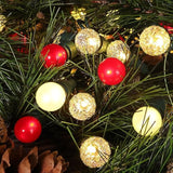 Red And White Christmas Lights Outdoor G15 Pearlized Glass 70 Led 19Ft Mini Globe String Lights For Christmas Tree Indoo