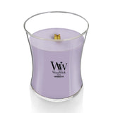 WoodWick Lavender Spa Gifts for Women and Men, 9.7 oz Medium Hourglass Candle with Crackling Wick