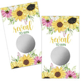 50 Pack Sunflower Bridal Shower Scratch Off Game Cards For Country Wedding, Bridal Shower, Bridal Lottery Tickets, Wedding Shower Ideas, Baby Shower