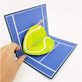 Tennis Birthday Card - Thank You, Birthday, Father'S Day, Congratulations, Anniversary Day, Retirement, Tennis Lovers (Tennis Pop Up Card)