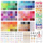 20,000 Pcs Clay Beads Bracelet Making Kit, 160 Colors Polymer Beads Spacer Heishi Beads, Jewelry Kit With Charms Elastic Strings, Diy Crafts Gift