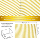 Gold Star Stripe Wrapping Paper, 8 Sheet Gold White Gift Wrapping Paper With 10 Pull Bows & 24 Yard Glitter Ribbon Xmas Assorted Gold Foil Decorative Art Paper For Birthday Holiday Party