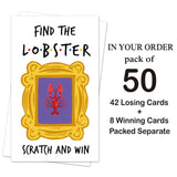 50 Pack Find The Lobster Bridal Shower Scratch Off Game Cards For Country Wedding, Bridal Shower, Bachelorette Party Game, Wedding Shower Ideas, Baby Showe