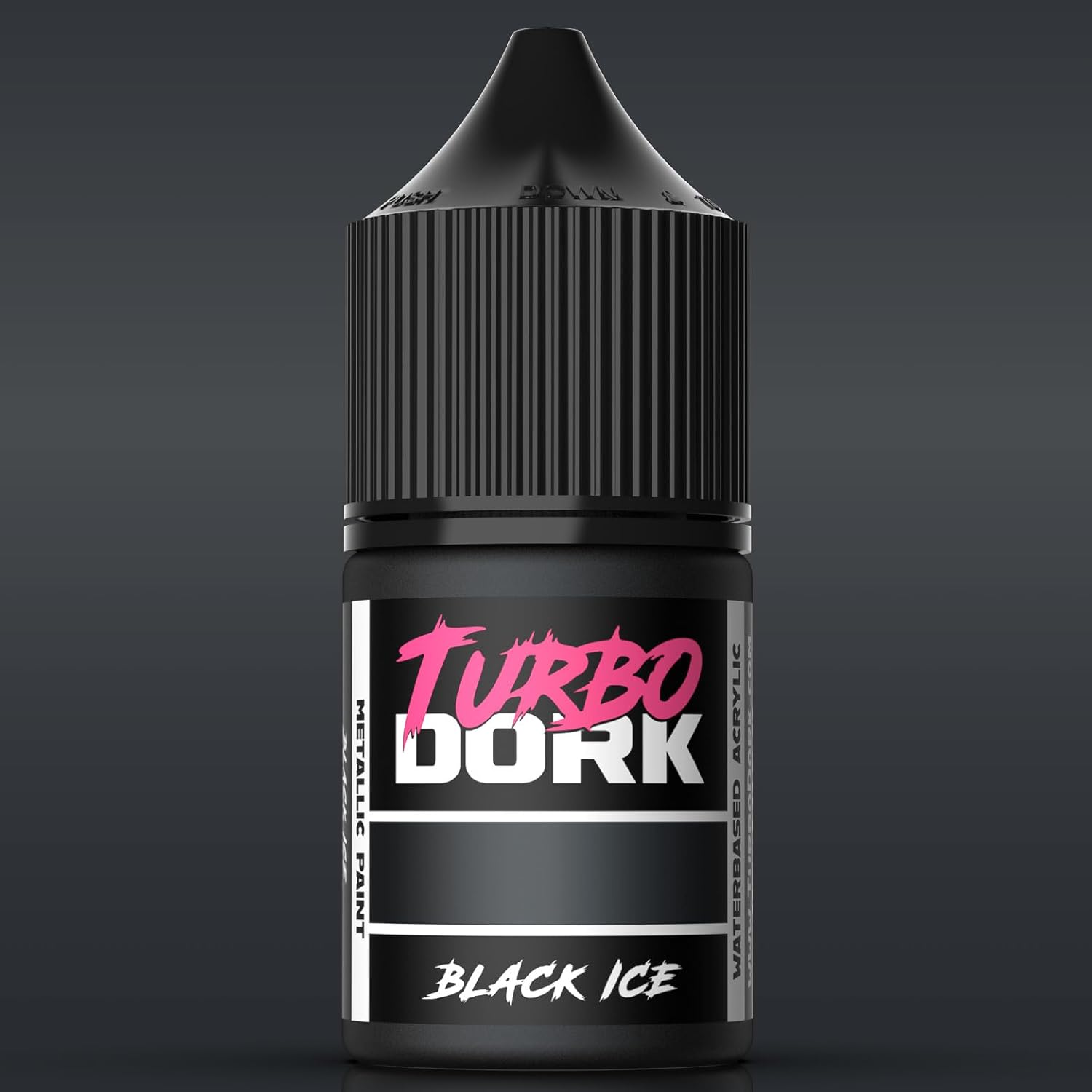 Black Ice Metallic Acrylic Paint 22Ml Bottle - Water-Based Non-Toxic Metallic Finish Paint